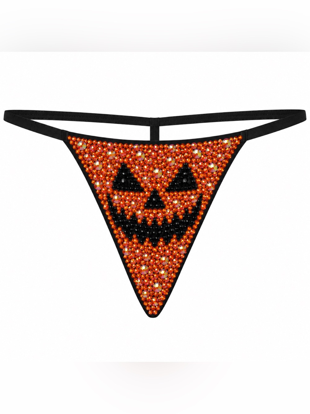 Jack-O-Lantern Theme Crystal Rhinestone Pantie Choose Style & Size XS-3X New